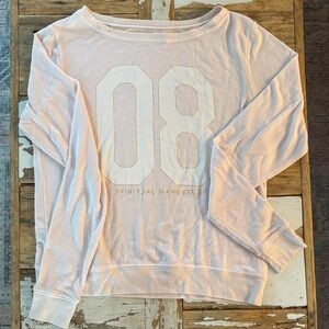 Spiritual Gangster Blush Pink Graphic Sweatshirt, Size Medium.
